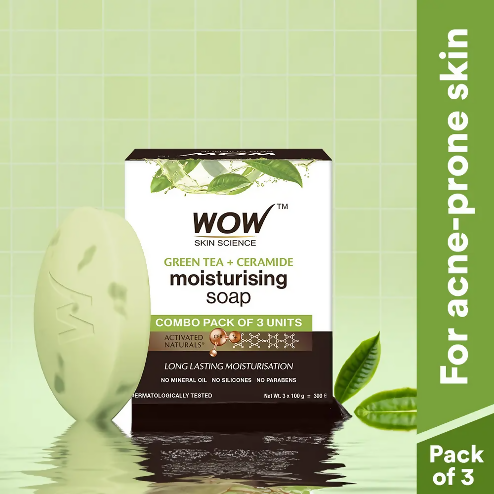 Wow Skin Science Green Tea & Ceramide Moisturizing Soap