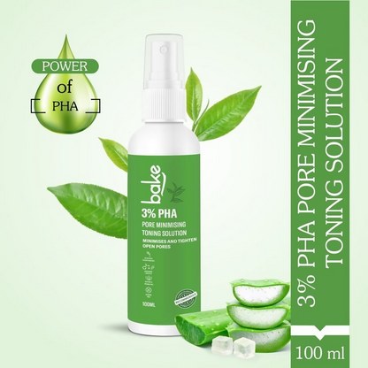 Bake 3% Pha Pore Minimising Toner With Gluconolactone & Niacinamide For Open Pores & Acne