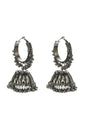 Mominos Fashion Johar Kamal Oxidised Black-Plated With Ghungroo Jhumkas