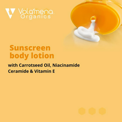 Volamena Sunscreen Body Lotion With Carrot Seed Oil Protects From UVA & UVB