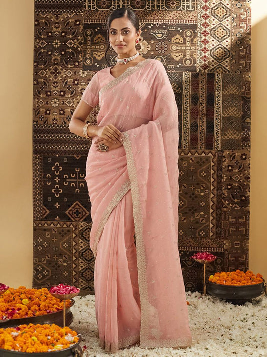 kasee Embellished Zari Pure Silk Saree