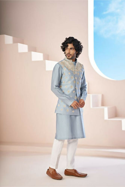 Open Nehru Jacket by Hilo Design