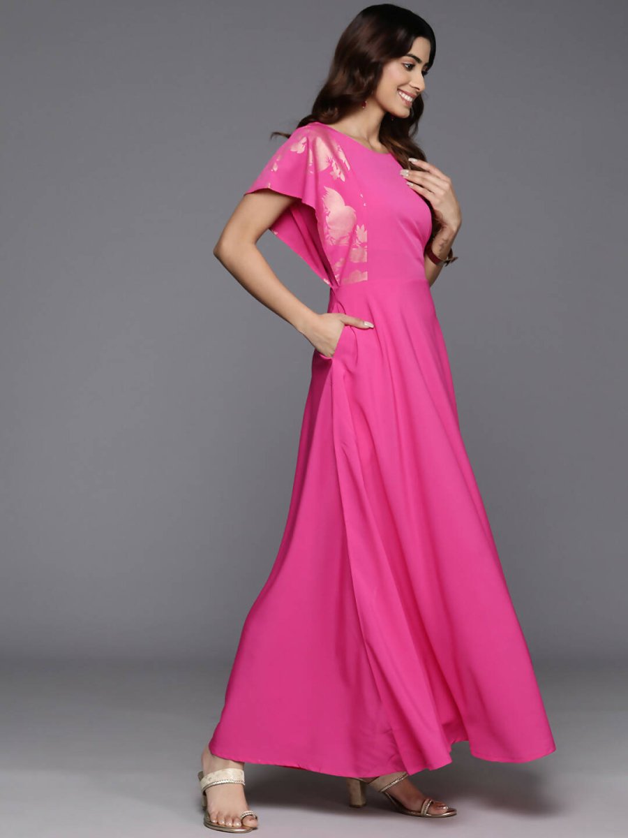 Ahalyaa Women's Traditional wear Dress - Pink