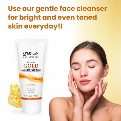 Globus Naturals Gold Radiance Anti Ageing & Brightening Face Wash
