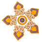 Kundan HandiKrafts Designer Double Kairi Rangoli Yellow (Baby)