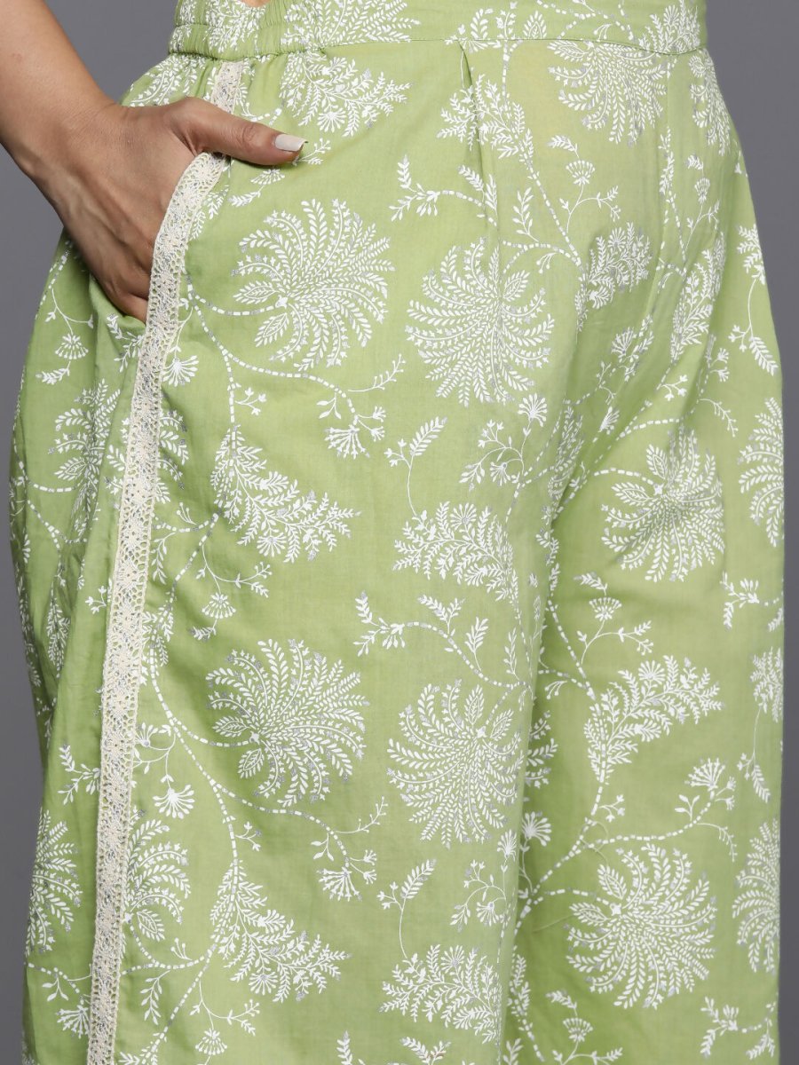 Ahalyaa Women's Traditional wear Co-ords - Green