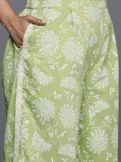 Ahalyaa Women's Traditional wear Co-ords - Green