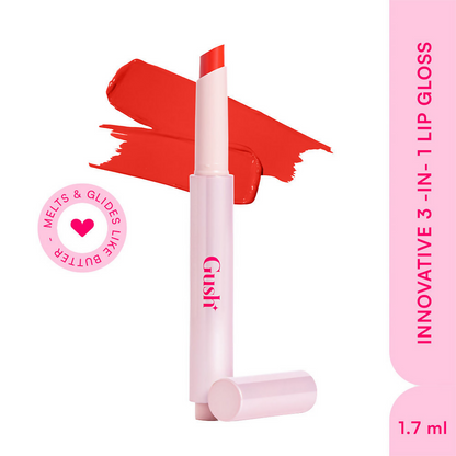 Gush Beauty Hybrid Gloss Butter Balm High Shine & Hydrating - Sheer Orange