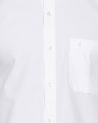 Ramraj Cotton Mens Half Sleeve Formal 100 % Cotton White Shirt