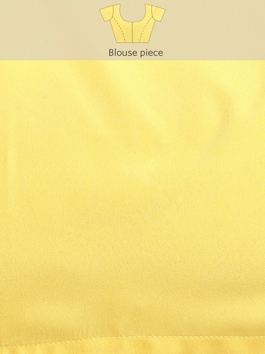 Ahalyaa Women's Traditional Semi Stitch Saree - Yellow