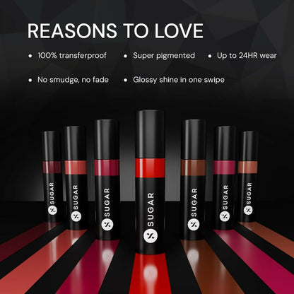 Sugar Cosmetics Partner In Shine Transferproof Lip Gloss - 12 Crimson Cognac