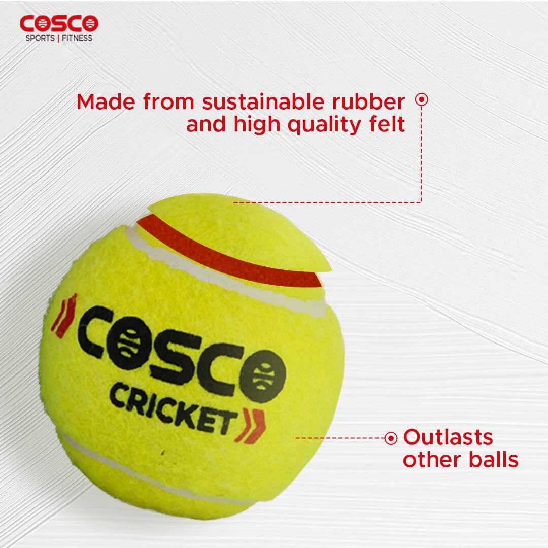 Cosco Light Cricket Tennis Balls (Pack of 3)