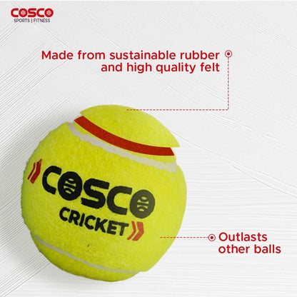 Cosco Light Cricket Tennis Balls (Pack of 3)