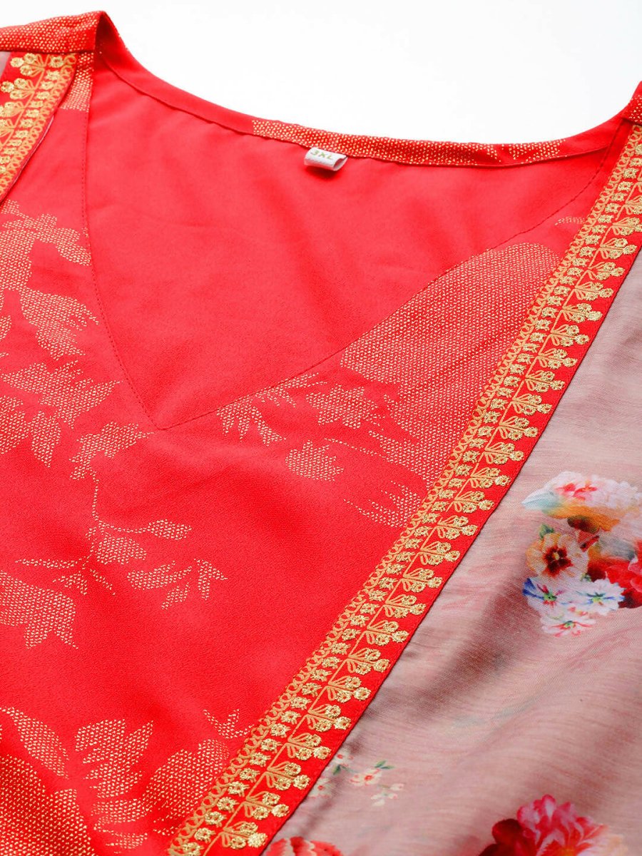 Ahalyaa Women's Traditional wear Ethnic Dress - Red