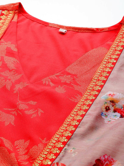 Ahalyaa Women's Traditional wear Ethnic Dress - Red