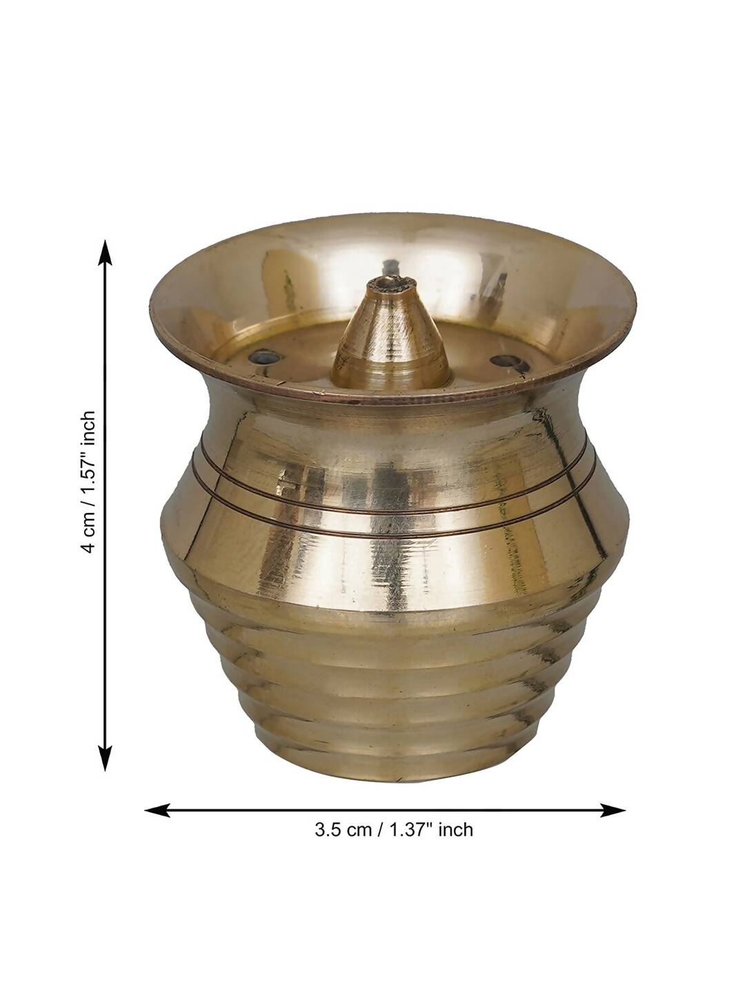 eCraftIndia Yellow Brass Incense Stick Holder