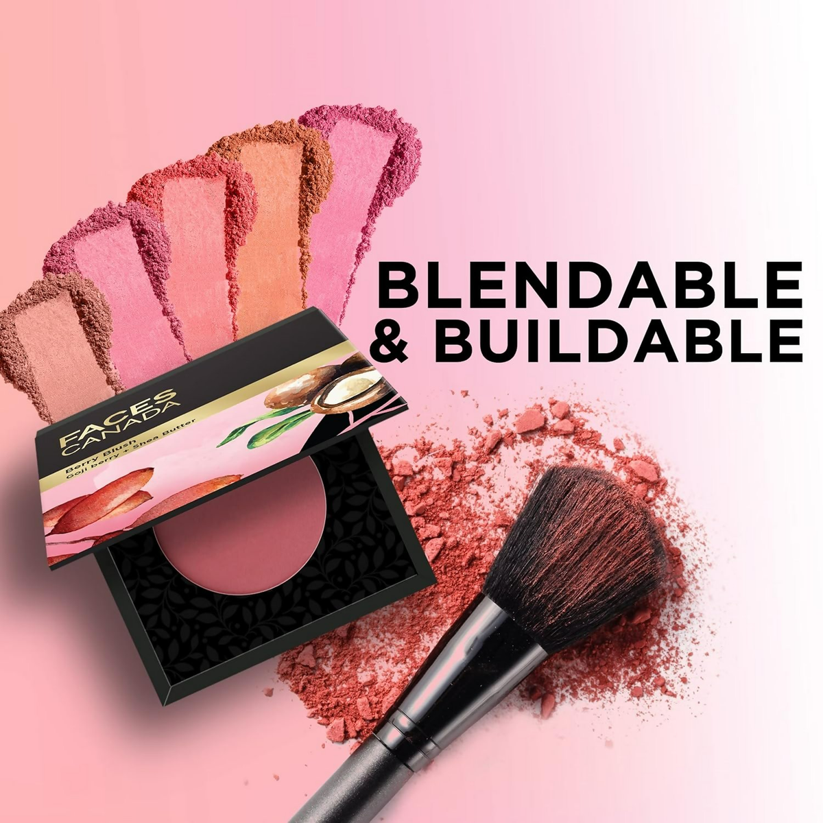 Faces Canada Berry Blush Powder With Goji Berry Oil & Shea Butter