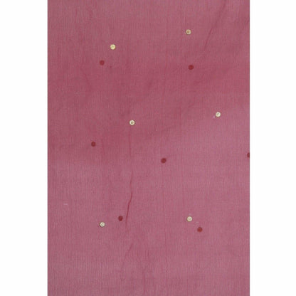 A R Silk Women's Stone Work Orgenza Cotton Mehroon Dupattas and Chunnis