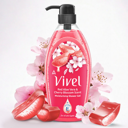 Vivel Red Aloe Vera & Cherry Blossom Scent Moisturizing Shower Gel