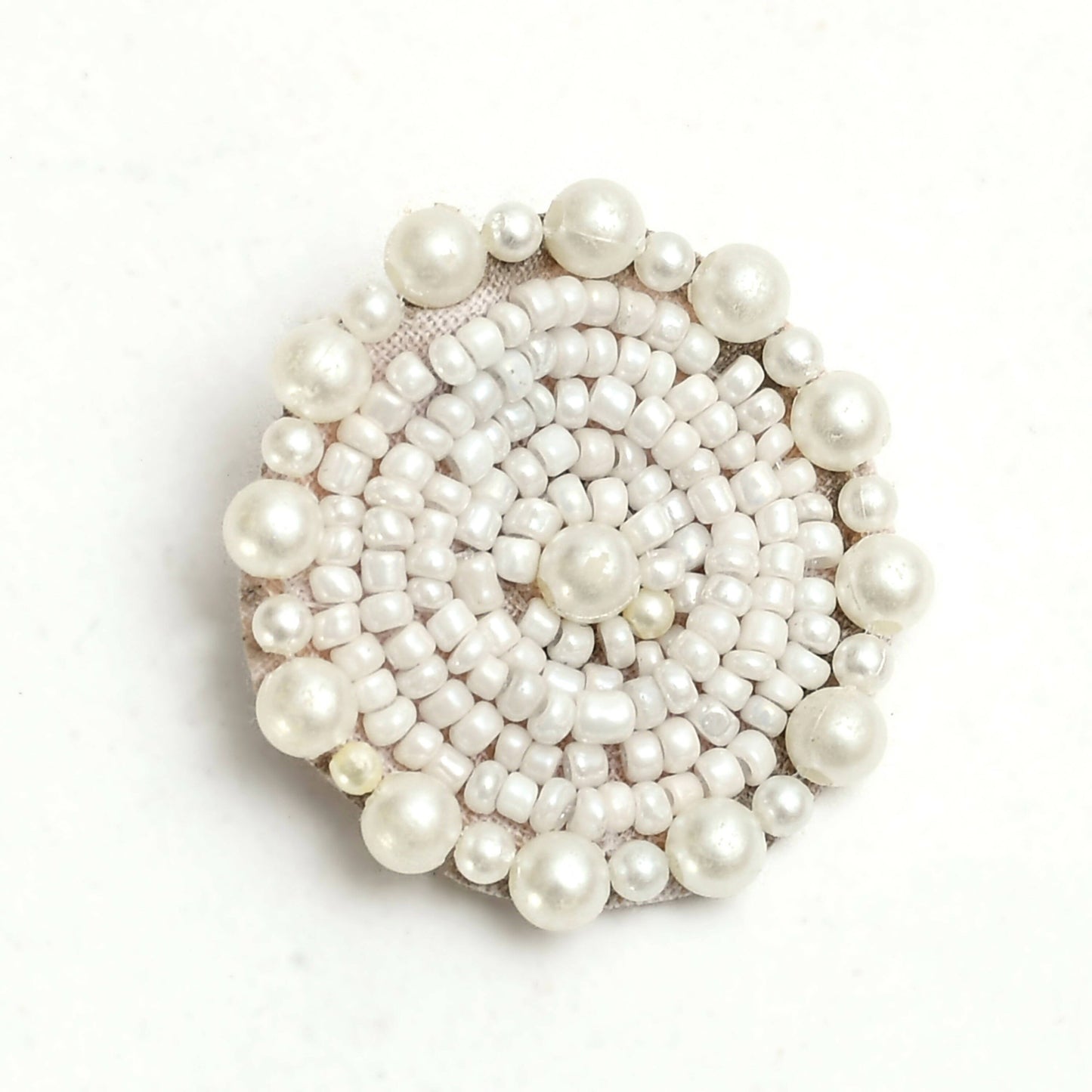 Mominos Fashion Johar Kamal Off White Handicraft Pearls Necklace with Earrings For Women