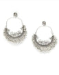 Mominos Fashion Silver-Plated Peacock Design Chandbali Earrings