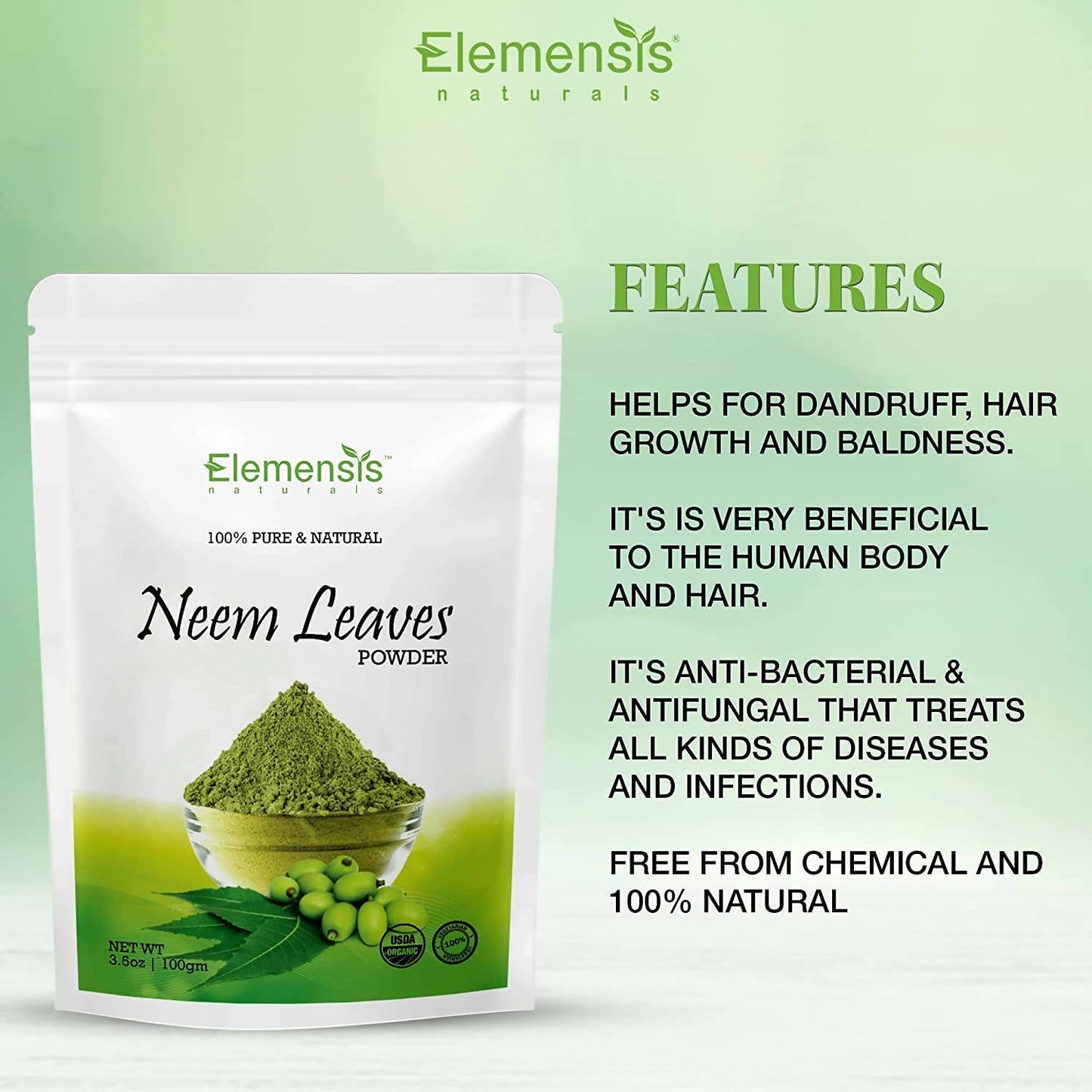 Elemensis Naturals Neem Leaves Powder