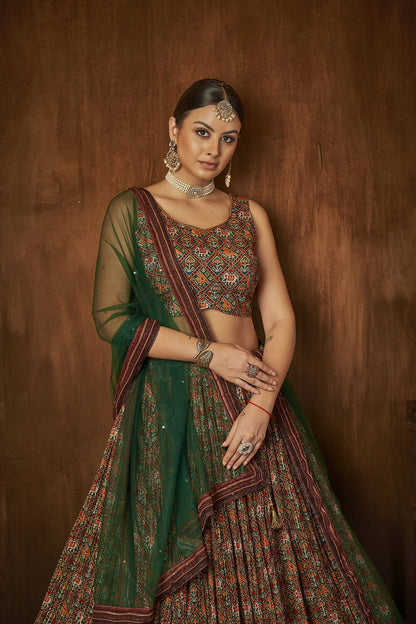 Wedding Designer Multi Georgette Lehenga Choli - Anbazaar