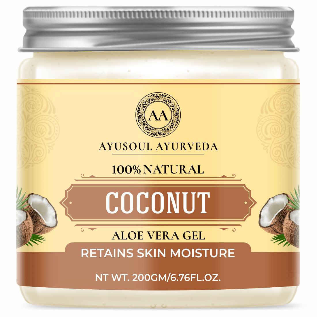 Ayusoul Ayurveda Coconut Aloe Vera Gel For Face & Body Skin Treatment