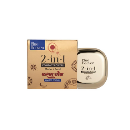 Blue Heaven 2-In-1 Matte + Pearl Compact Powder - Vanilla