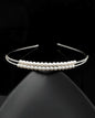 VOJ Silver Plated Pearl Studded Double Layer Hairband