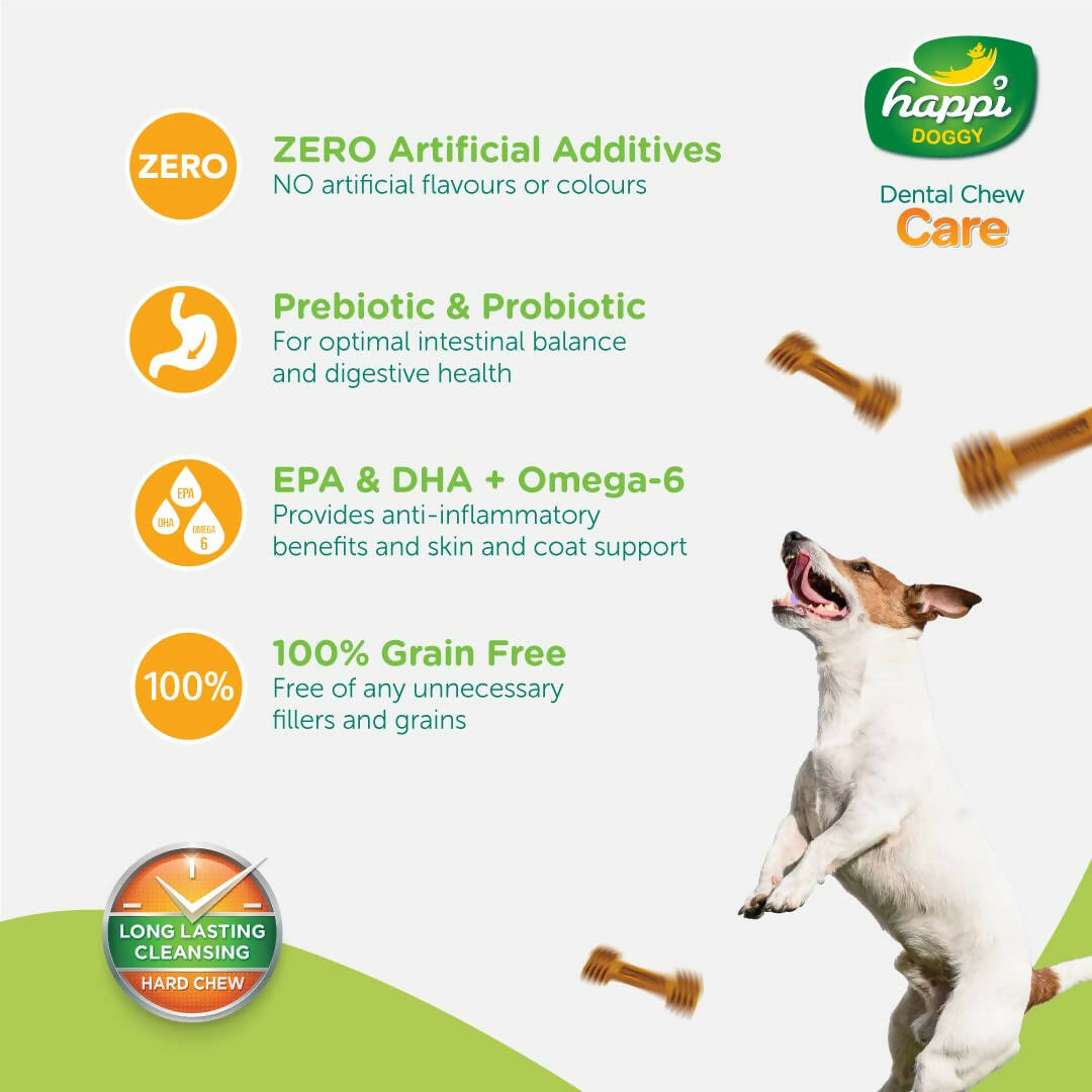 Happi Doggy Dental Chew Care Immune Support Turmeric & Shiitake