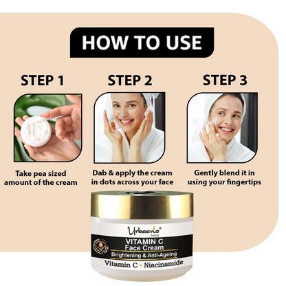 Urbaano Herbal Vitamin C Brightening Cream Face Moisturizer