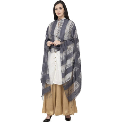 A R Silk Payal Plan Regular Dupatta Gray Color Dupatta or Chunni