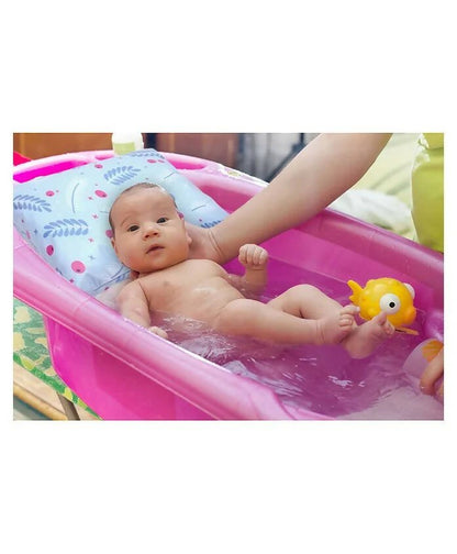 AHC New Born Baby Waterproof Bathing Pillow with Bean Filling for Bathing Chair/Tub/Sheet- Printed
