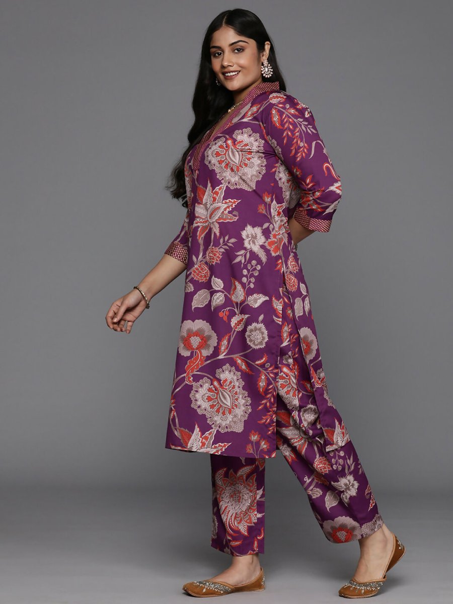 Ahalyaa Women's Traditional wear Kurta Set - Purple