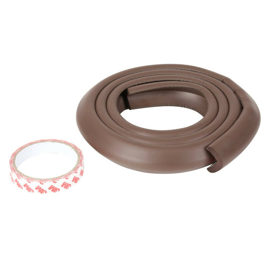 Safe-O-Kid Unique High Density L-Shaped 2 Mtr Long Large 2 Edge Guard Strips - D.Brown