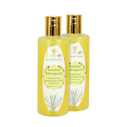 Just Herbs Malabar Lemongrass Invigorating Gentle Body Wash