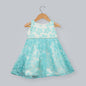 Pink Cow Fashions White & Blue Dress With Pearls Attach & Bow