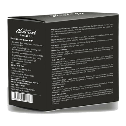 Globus Naturals Anti-Pollution Charcoal Men 6 Step Facial Kit