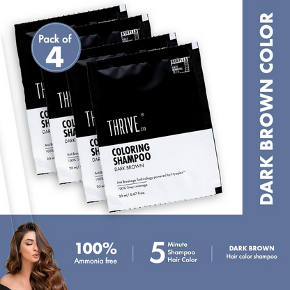 ThriveCo Coloring Shampoo - Dark Brown