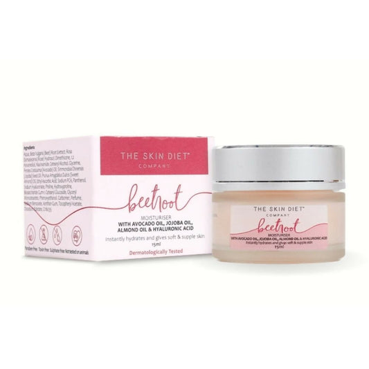 The Skin Diet Company Beetroot Moisturiser Lightweight, Non-Greasy - Dry/Oily Skin + Hyaluronic Acid