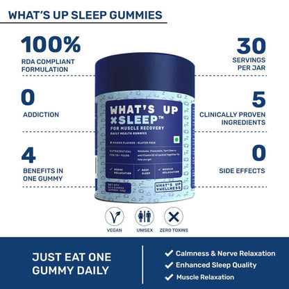 What’s Up Wellness Sleep For Muscle Recovery Gummies