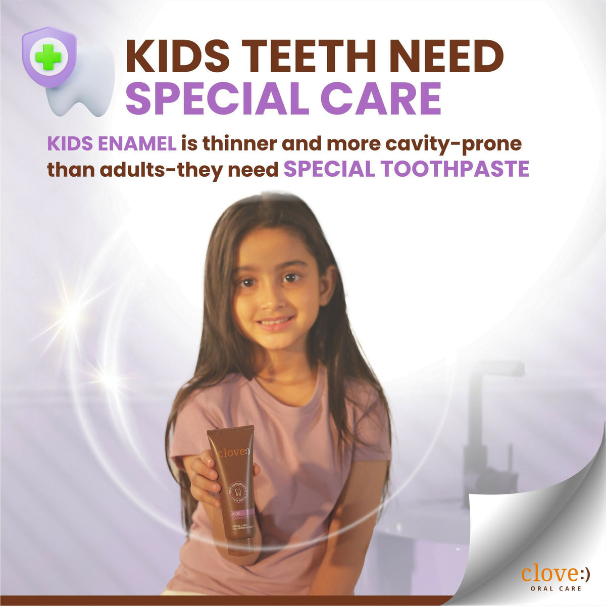 Clove Kids Toothpaste (3+years) Natural Strawberry Flavour