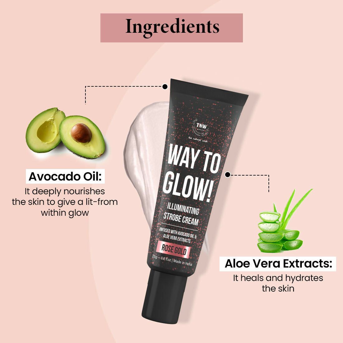 The Natural Wash Way To Glow! Illuminating Strobe Cream - 01 Rose Gold