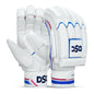 DSC Intense Frost Leather Cricket Batting Gloves for Mens - Right Hand, White, One Size