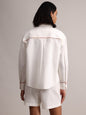 Zaccai Women's White Poplin Solid Co-Ords