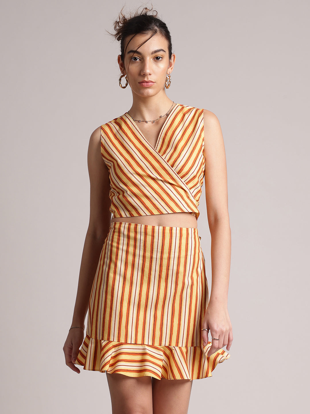 Zaccai Women's Multi Poplin Striped Co-Ords