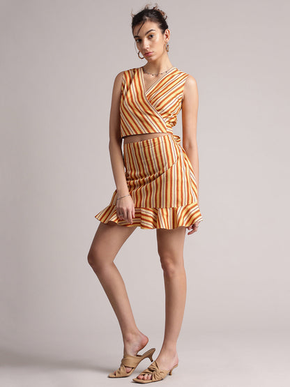 Zaccai Women's Multi Poplin Striped Co-Ords