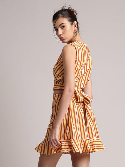 Zaccai Women's Multi Poplin Striped Co-Ords