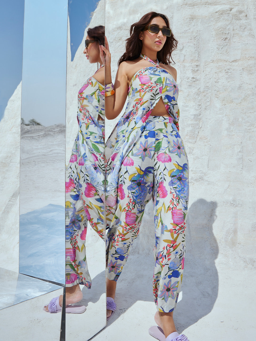 Zaccai Women's Multi Muslin Floral Co-Ords